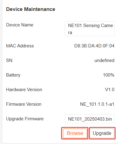 OTA Upgrade Interface